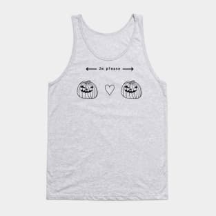 Social Distancing Pumpkins at Halloween Outline Tank Top